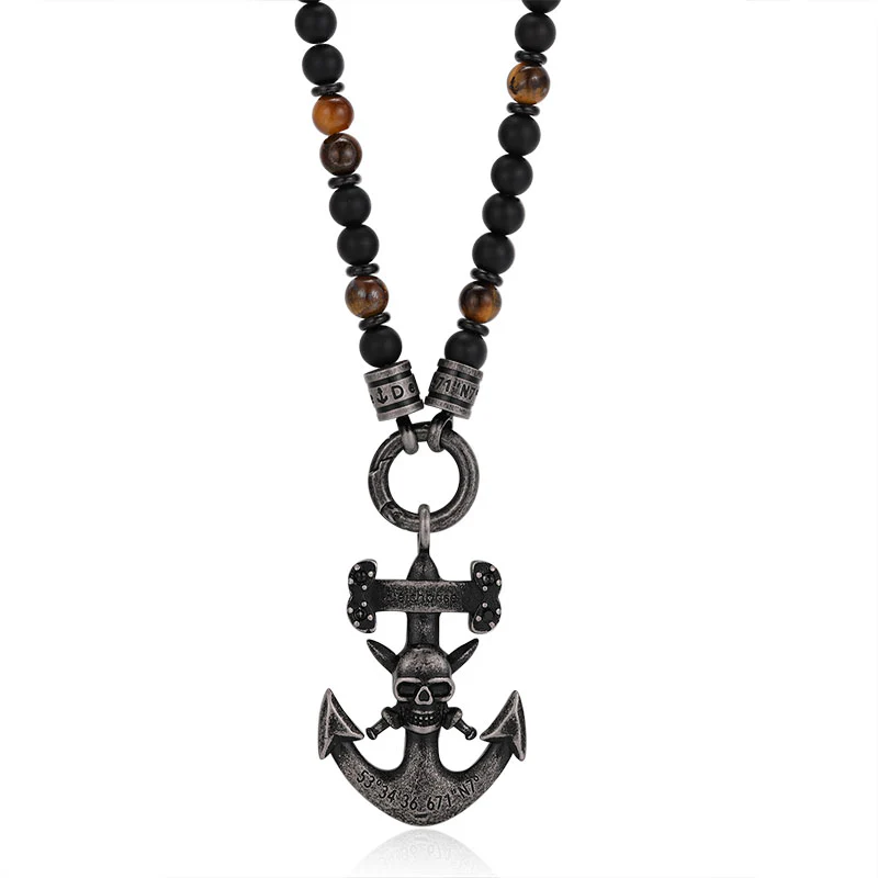 Kette Black Beach (6mm) mit Onyx, Tiger-Eye und Edelstahl-Beads (mit Rund-Karabiner) - Image 7