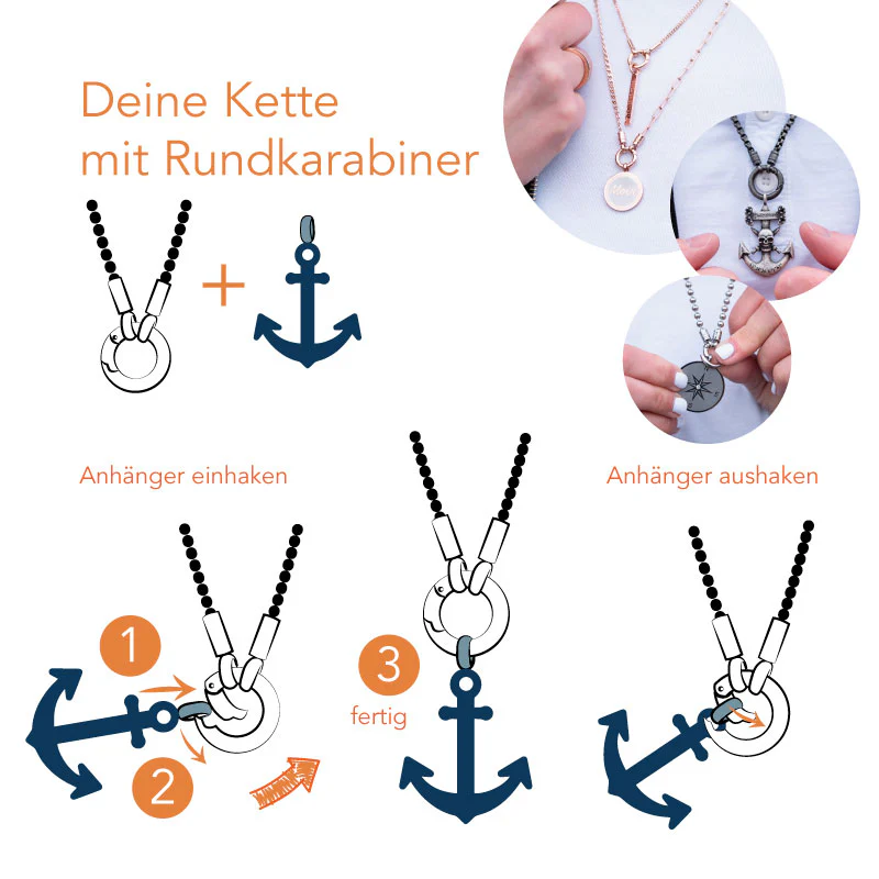 Kettenanhänger Glaube Liebe Hoffnung aus Edelstahl (Kapitän rockt) - Image 5