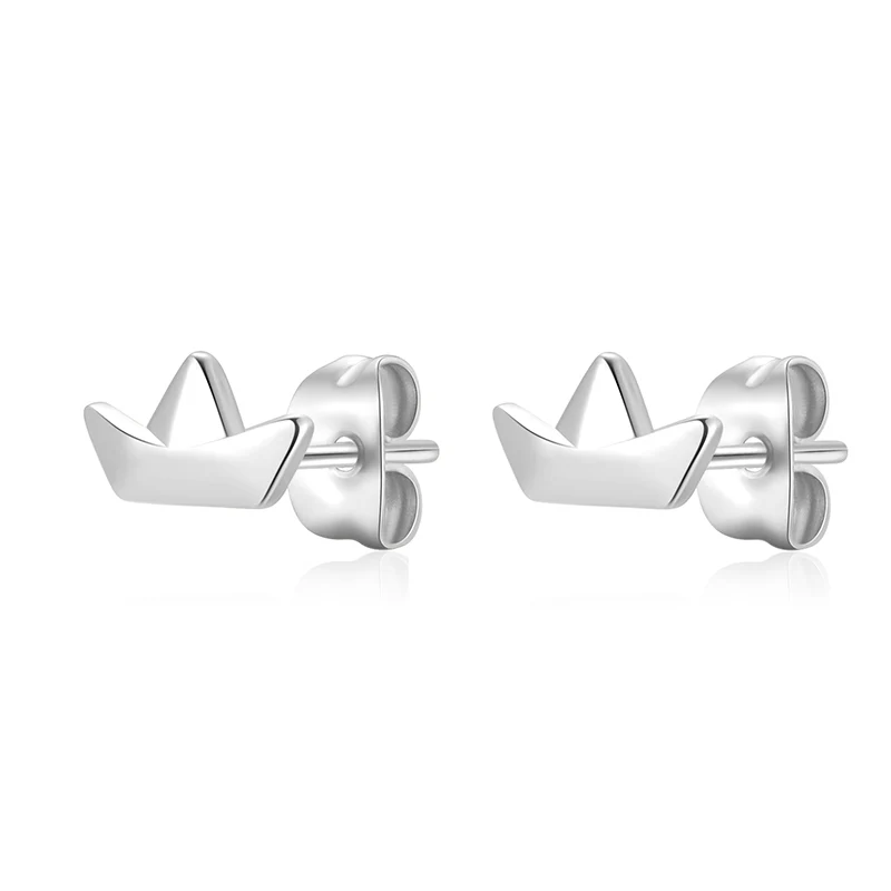 Ohrstecker Papierschiffchen aus Edelstahl - Image 7