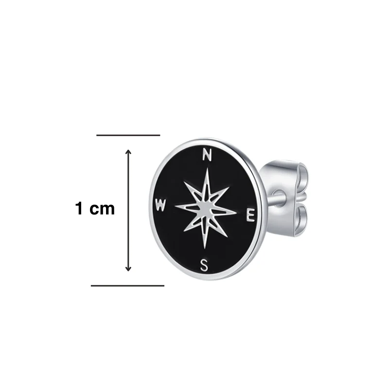 Ohrstecker Kompass aus Edelstahl (Kapitän rockt) - Image 5