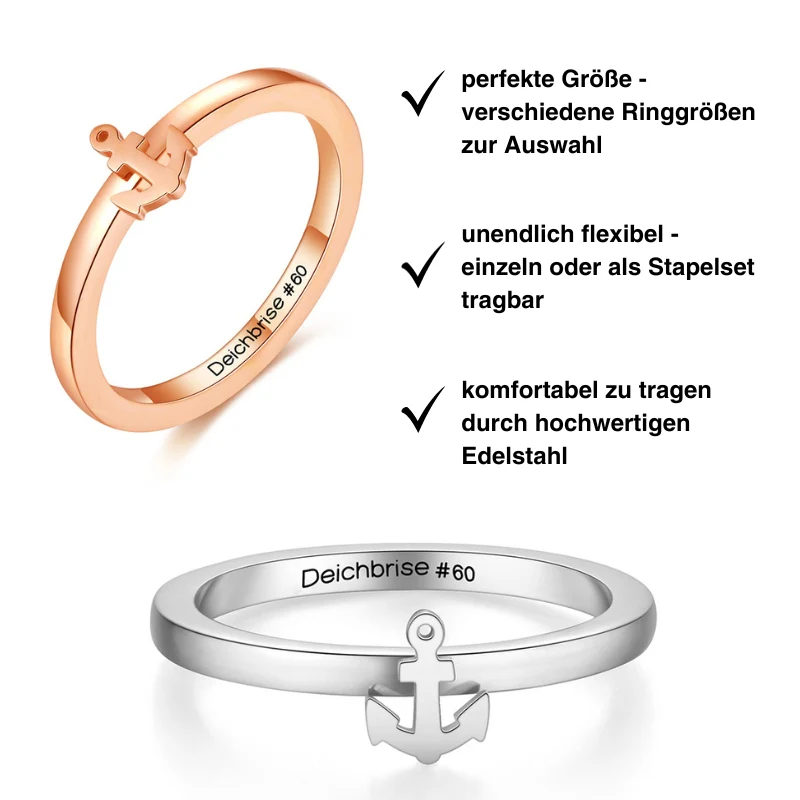 Ring Anker aus Edelstahl (Stapelring) - Image 3
